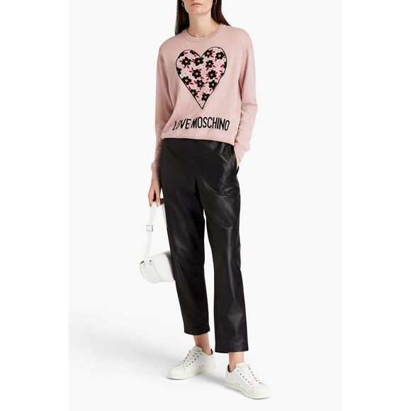 LOVE MOSCHINO Intarsia-knit wool-blend sweater - Picture 2 of 10